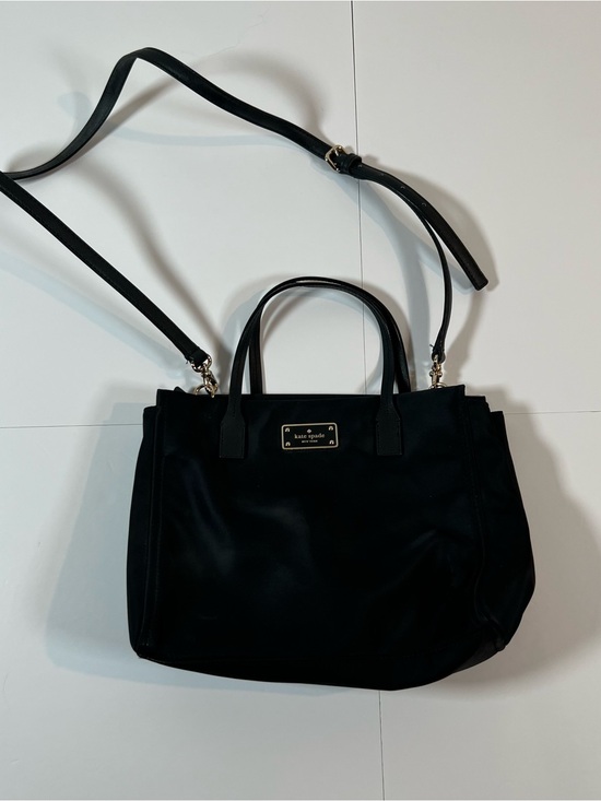 kate spade Handbags - Kate Spade Black Nylon Satchel Crossbody Bag